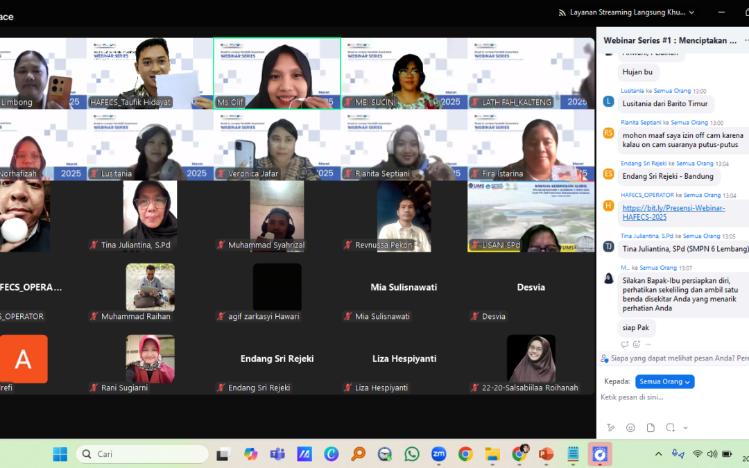 HAFECS Selenggarakan Webinar Series #1 PCK: Menciptakan Pembelajaran yang Menginspirasi dan Efektif