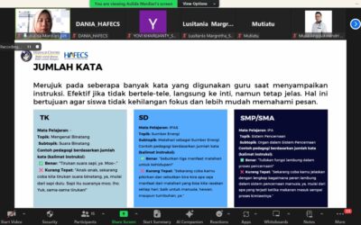 HAFECS SELENGGARAKAN WEBINAR SERIES PCK #2: “MENGHUBUNGKAN ILMU DENGAN DUNIA NYATA UNTUK PEMBELAJARAN YANG LEBIH RELEVAN DAN BERMAKNA”
