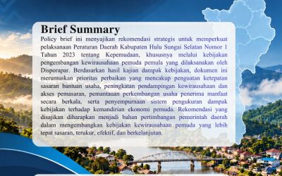 DAMPAK KEBIJAKAN PENGEMBANGAN KEWIRAUSAHAAN PEMUDA PEMULA DI KABUPATEN HULU SUNGAI SELATAN